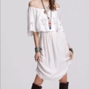 Free People off the shoulder lace detail dress
